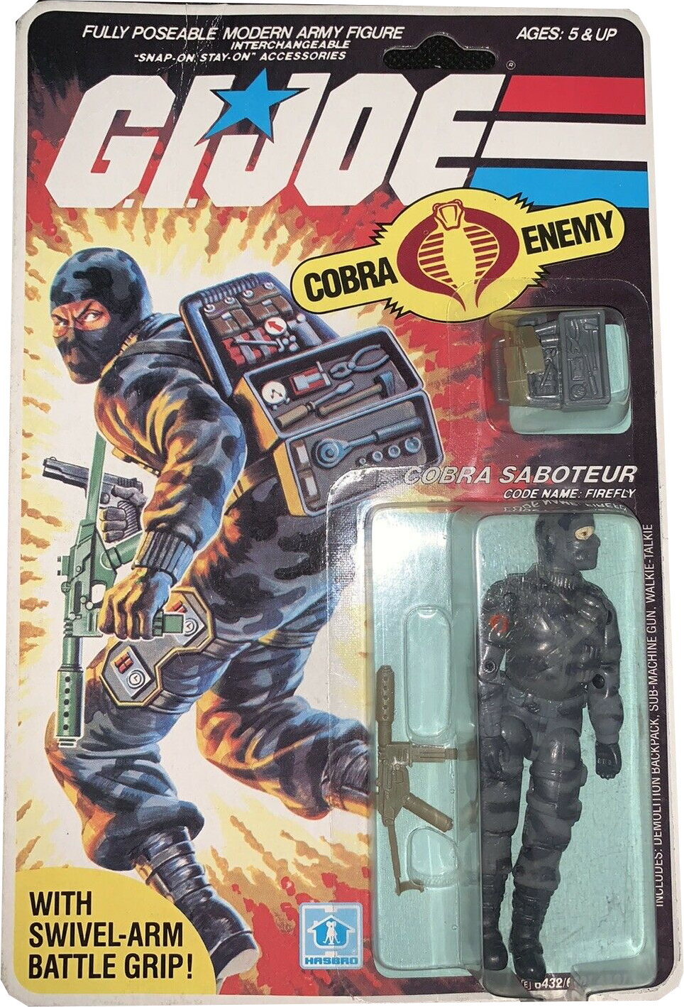 G.I Joe 25th 30th 50th ROC POC Cobra Saboteur Firefly V14 Figure Complete 
