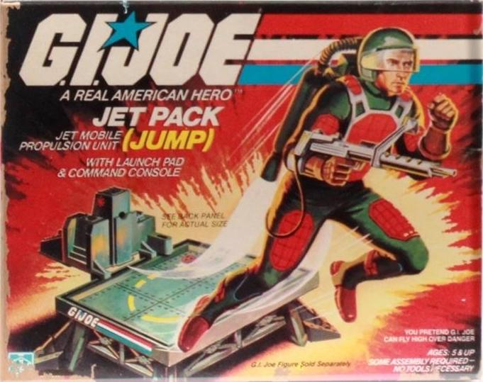 Vtg Gi Joe 1982 JUMP JET PACK green original Grand Slam playset accessory part 