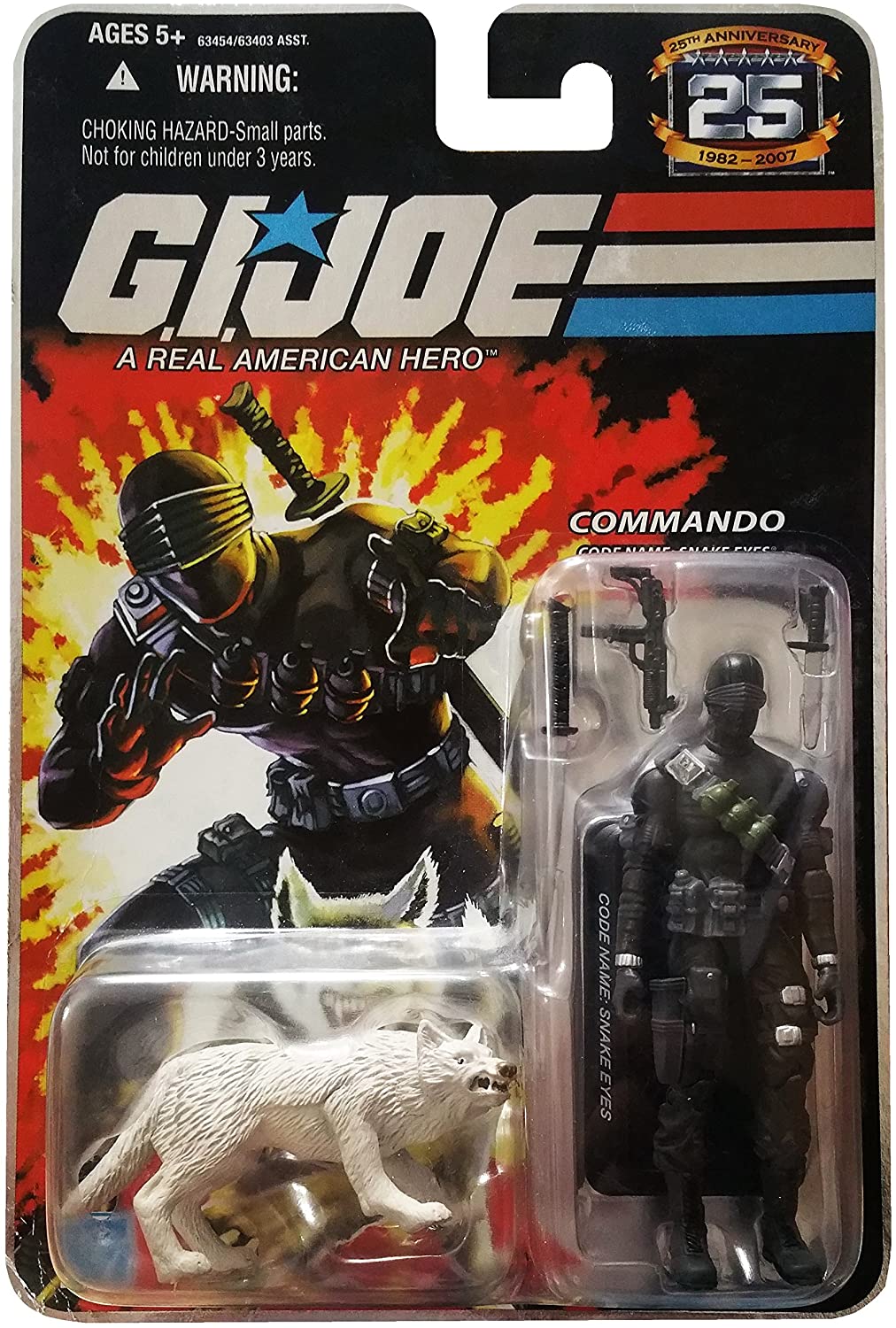 Snake Eyes Commando COMIC GI JOE COBRA 25th Anniversary MOC 