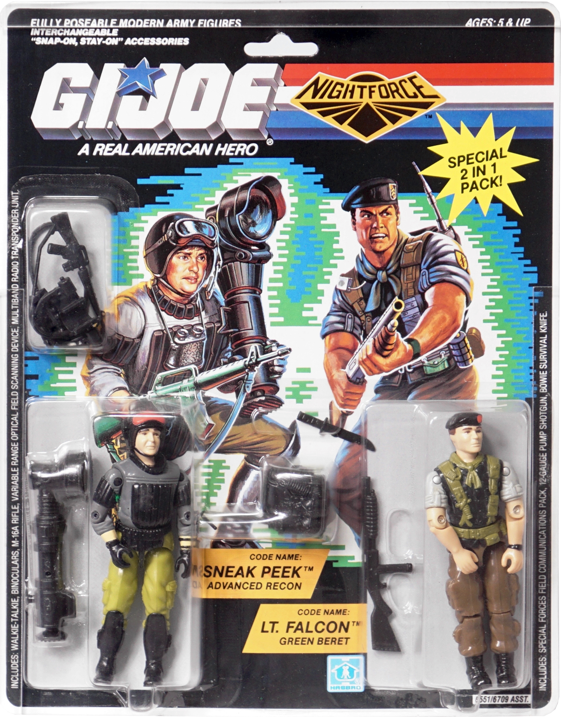 G.I. Joe A Real American Hero Sneak Peek (Advanced Recon) & Lt. Falcon  (Green Beret) - Night