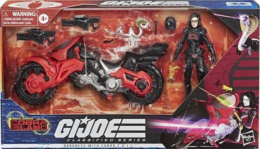 Baroness with C.O.I.L. Motorcycle