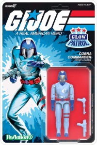 G.I. Joe Super7 ReAction Cobra Commander (Glow Patrol - Blue)
