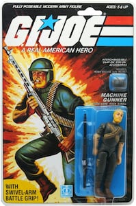 G.I. Joe A Real American Hero Rock N Roll (Machine Gunner) - Swivel