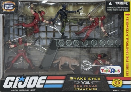 G.I. Joe 25th Anniversary Snake Eyes vs Red Ninjas 5 Pack
