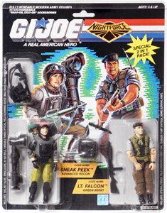 G.I. Joe A Real American Hero Sneak Peek (Advanced Recon) & Lt. Falcon (Green Beret) - Night Force