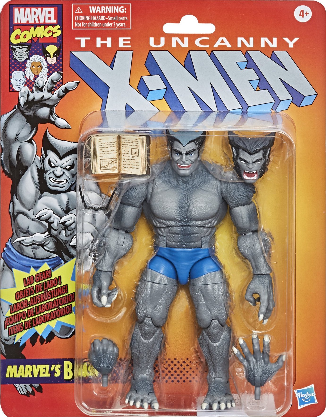 NEW IN STOCK X-Men Marvel Legends Series Retro 6-inch Gray Beast AF By Hasbro 