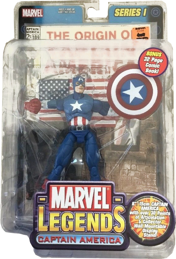 Captain America Marvel Legends 6" Series 1 Action Figure Scellé Toy Biz 2002 