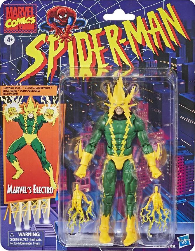 Hasbro Marvel Legends Retro Spider-Man Electro 6 inch Action Figure for sale online 