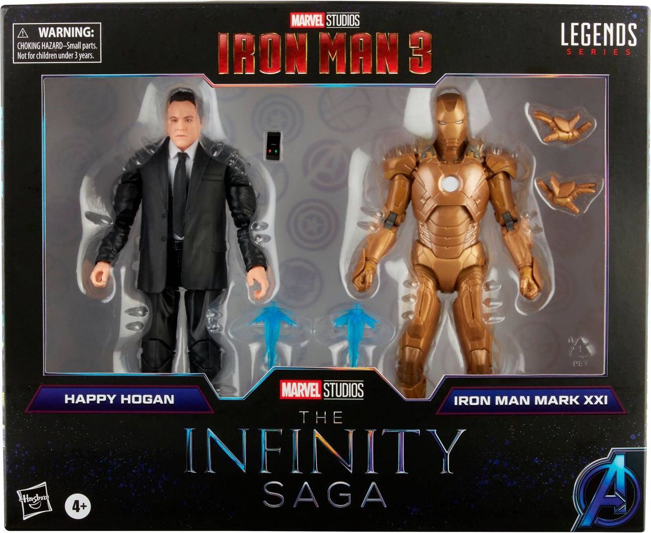 Marvel Legends Infinity Saga Happy Hogan and Iron Man Mark 21 (Iron Man 3)
