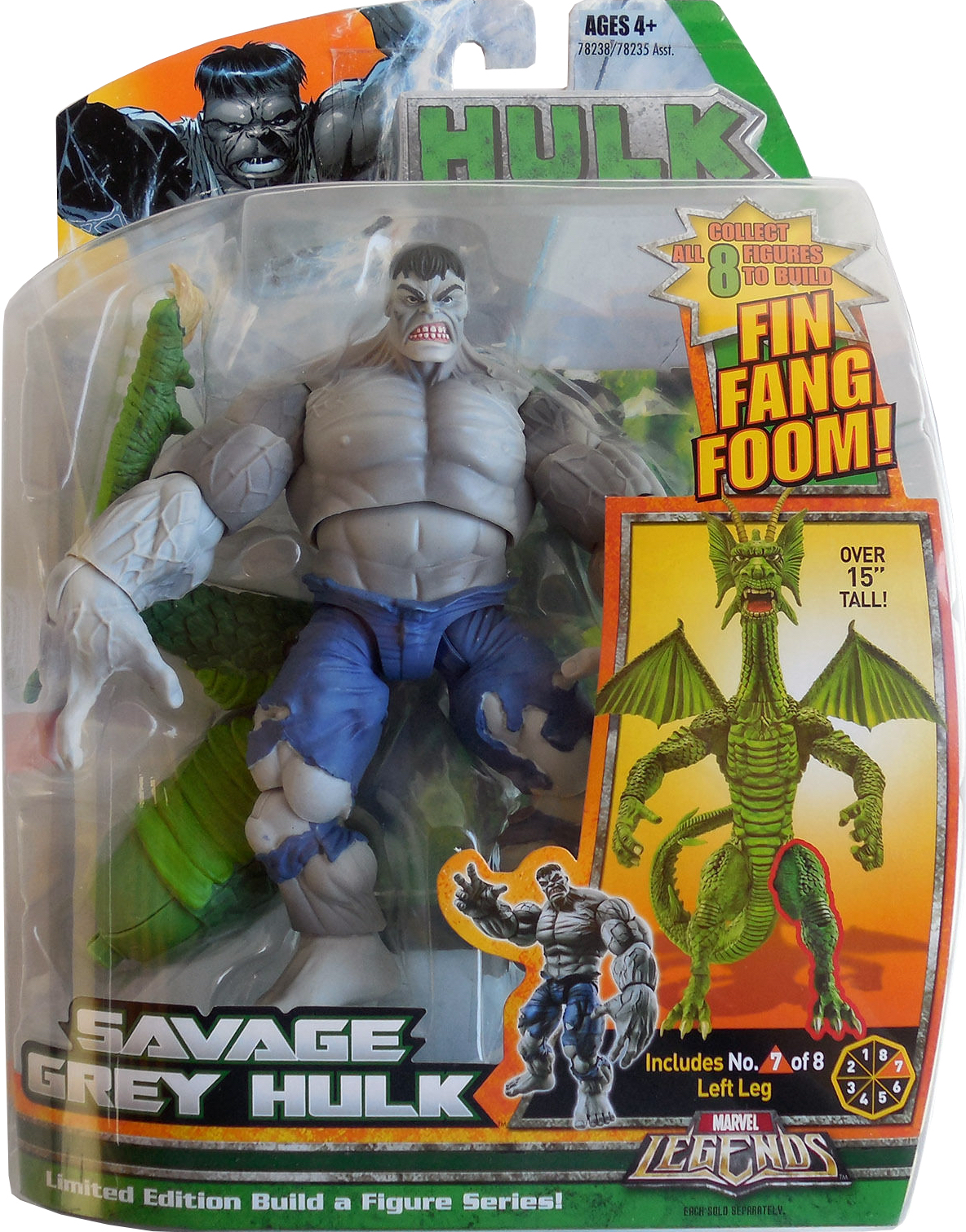 Marvel Legends Rare Savage Grey Hulk Fin Fang Foom Collection 