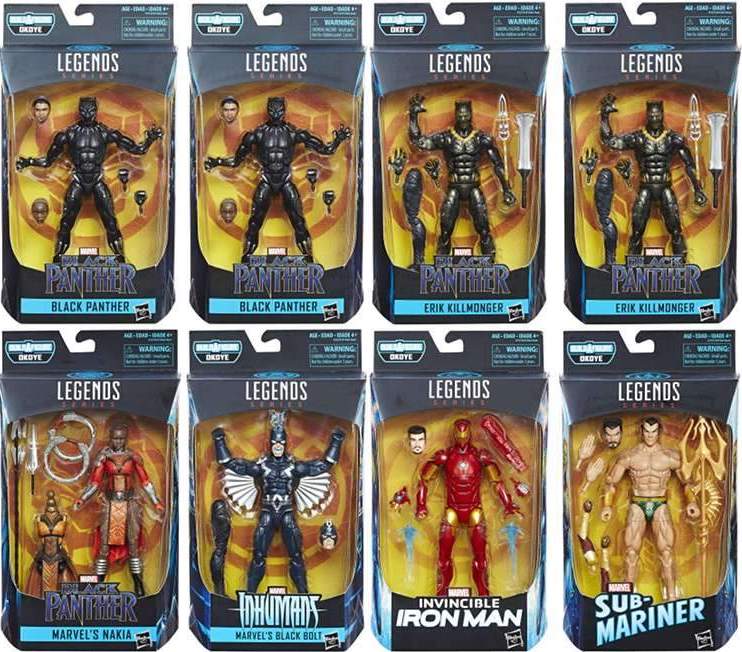Black Panther Marvel Legends 6-Inch Action Figures Complete Set BAF Okoye 