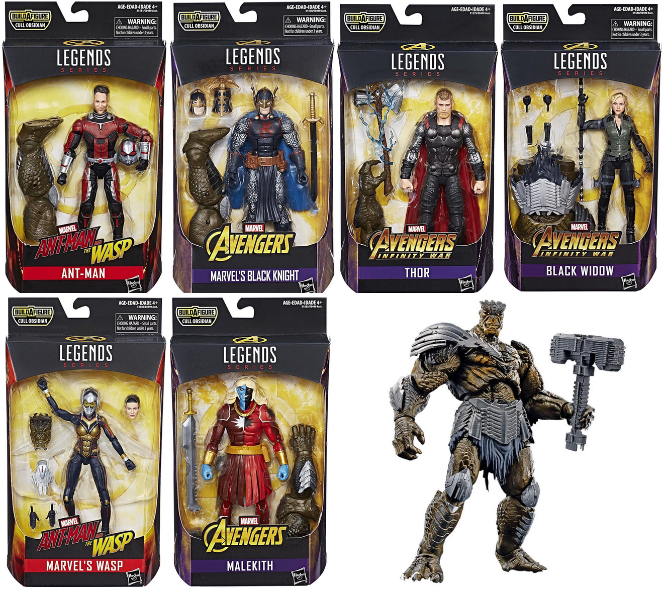 Marvel Legends MALEKITH Loose No Cull Obsidian BAF Avengers Infinity War Hasbro 