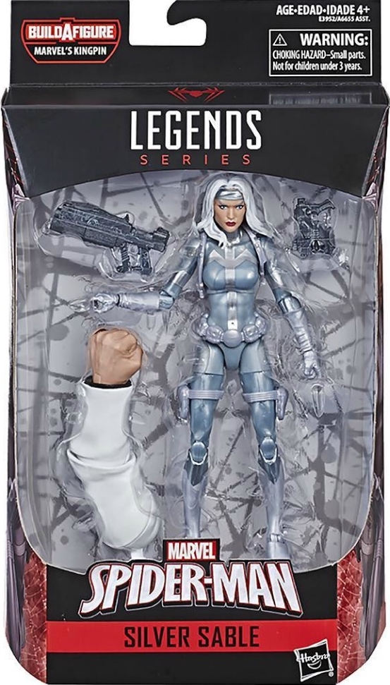 No Kingpin BAF Piece In Stock NEW Marvel Legends Spider-Man Silver Sable Loose 