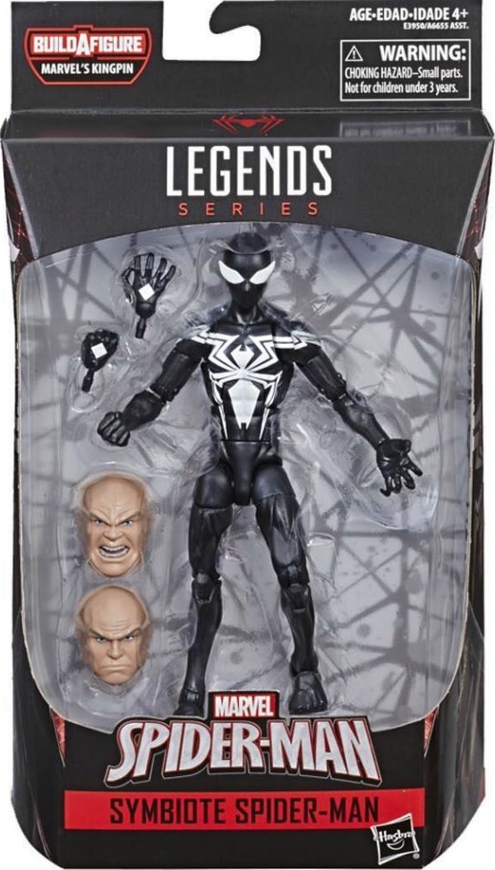 In Stock Marvel Legends Spider-Man Symbiote BLACK Costume No Kingpin BAF Piece 