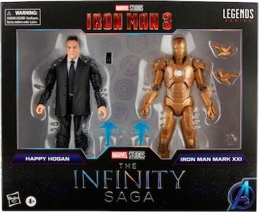 Marvel Legends Infinity Saga Happy Hogan and Iron Man Mark 21 (Iron Man 3)