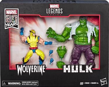Marvel Legends Marvel Comics 80th Anniversary Hulk vs Wolverine Two-Pack thumbnail