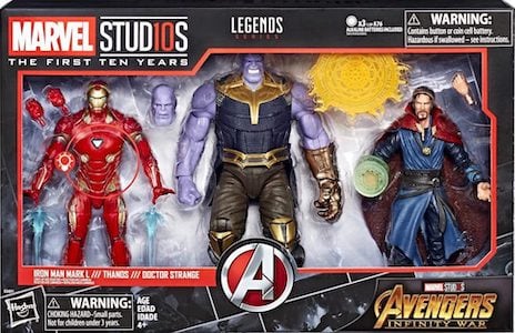 Marvel Legends Marvel Studios 10th Anniversary Infinity War 3 Pack: Iron Man Mark L, Thanos & Dr. Strange