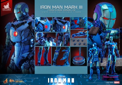 Hot Toys Marvel Iron Man Mark III (Stealth Mode Version) 2.0