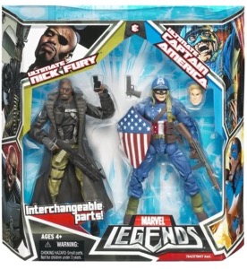 Marvel Legends Exclusives Nick Fury & Ultimate Captain America 2 Pack thumbnail