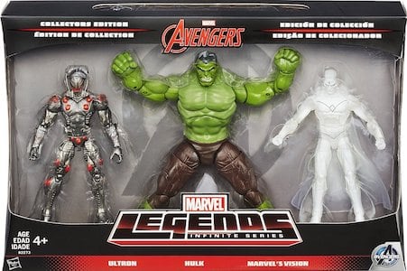 Marvel Legends Exclusives Ultron, Hulk, Vision 3 Pack