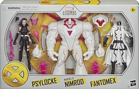 Marvel Legends X-Men 20th Anniversary X-Men Psylocke Nimrod Fantomex 3 Pack