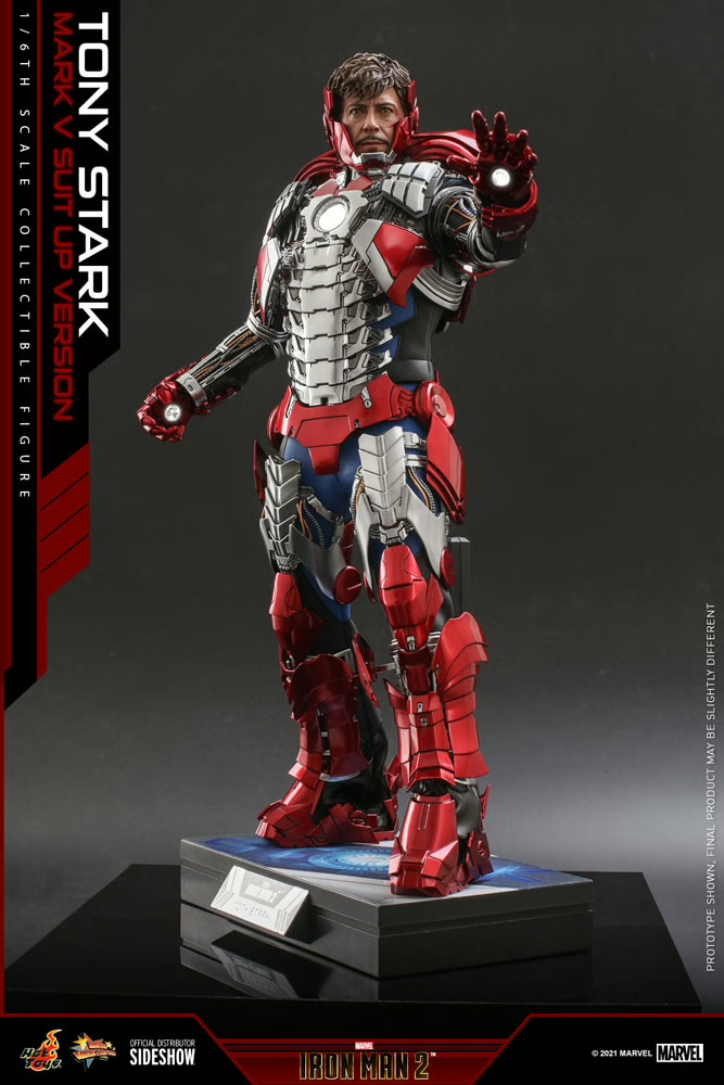 Hot Toys Tony Stark - Mark V (Versione Costume) - Iron Man 2 - Action Figure Da Collezione