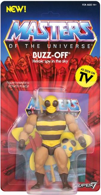 Buzz OFF VINTAGE COLLECTION motu Masters of the Universe personaggio Action SUPER 7 