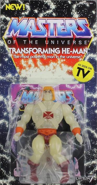 Transforming He-Man GITD Vintage Collection Masters of the Universe Figur Super7 