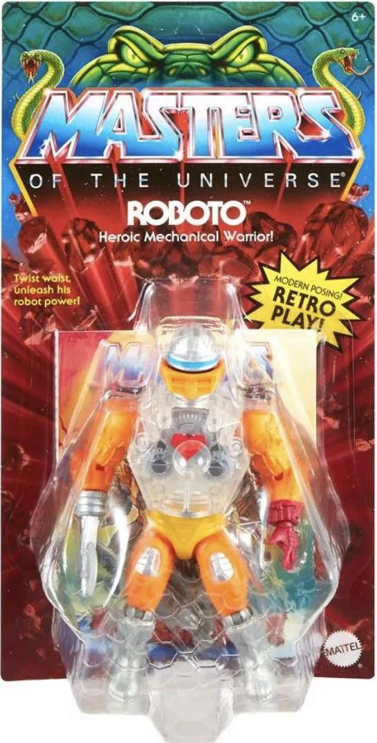 Action Figure Masters Of The Universe Origins: Roboto Con Armatura Snake Men, 14 Cm, 16 Articolazioni, Regalo 6+ Anni