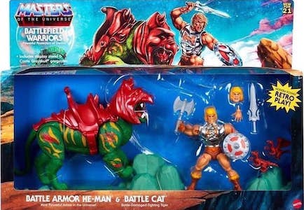 Masters of the Universe Origins Battle Armor He-Man and Battle Cat (Battlefield Warriors)