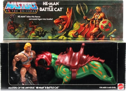 Masters of the Universe Original Battle Cat and He-Man