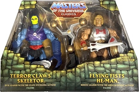 Masters of the Universe Mattel Classics Flying Fists He-Man vs Terror Claws Skeletor