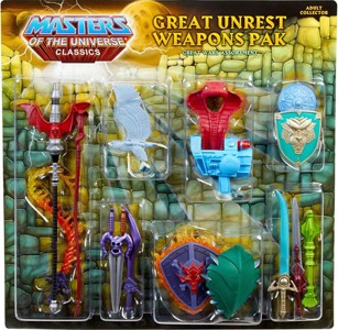 Masters of the Universe Mattel Classics Great Unrest Weapons Pak