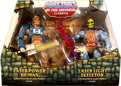 Masters of the Universe Mattel Classics Laser Power He-Man vs Laser Light Skeletor
