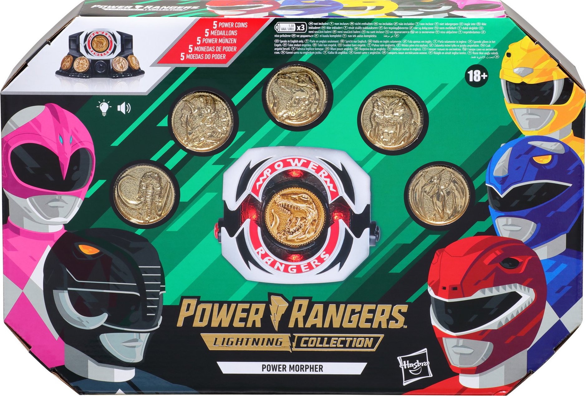 Power Rangers Mighty Morphin Legacy Die-Cast Coin Set Roleplay Toy