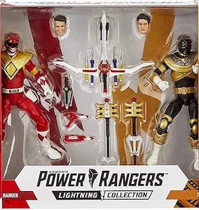 Power Rangers Lightning Red Ranger I with Dragon Shield and Zeo Gold Ranger II