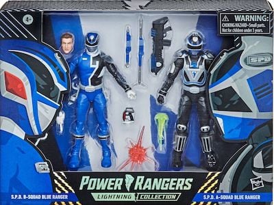 Power Rangers Lightning S.P.D. B-Squad Blue Ranger vs A-Squad Blue Ranger (Spectrum)
