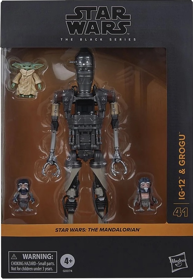 Figurine Funko Pop ! Star Wars – The Mandalorian IG-12 Avec Grogu Et Effets Lumineux/sonores – 17 Cm