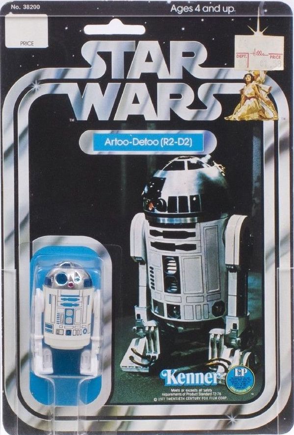 Vintage 1977 Star Wars Diecast R2-D2 Zetca Takara Gold Collar figure space alloy 