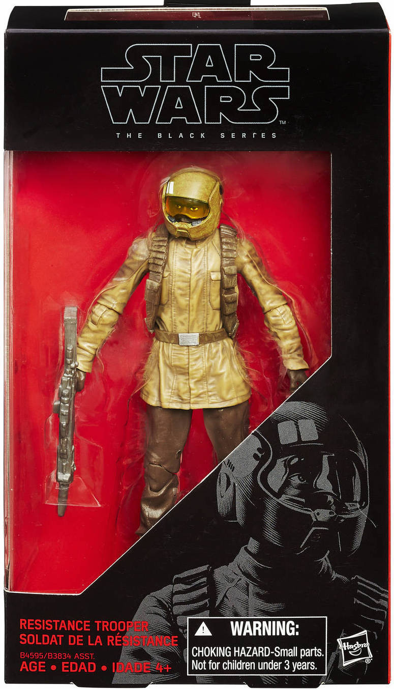 Star Wars Authentic Black Series 6" #10 TFA Resistance Trooper Loose Complete 