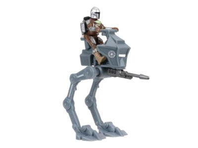 Star Wars Micro Galaxy Squadron AT-RT (Imperial Remnant) with Mandalorian & Grogu