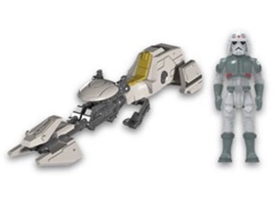 Star Wars Micro Galaxy Squadron AvA Speeder with Imperial Combat Driver thumbnail