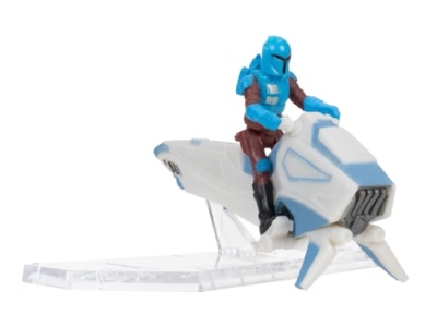 Star Wars Micro Galaxy Squadron Balutar Class Swoop with Mandalorian Warrior