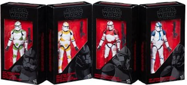 Star Wars 6" Black Series Clone Troopers EE 4 Pack