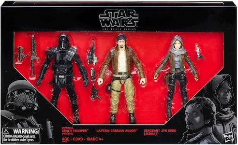 Star Wars 6" Black Series Death Trooper, Captain Cassian, Jyn Erso 3 Pack