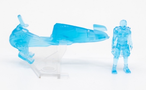 Star Wars Micro Galaxy Squadron Flitknot Speeder (Hologram) with Count Dooku