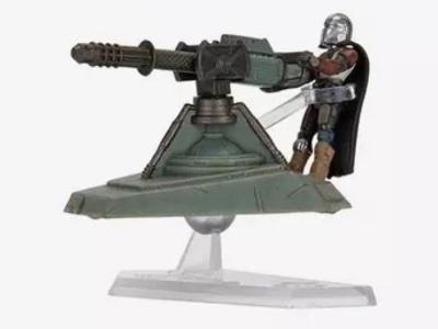 Star Wars Micro Galaxy Squadron Hover E-Web Blaster with Din Djarin