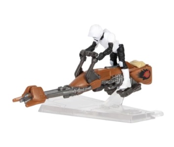 Star Wars Micro Galaxy Squadron Imperial Speeder Bike (Damaged) with Biker Scout thumbnail