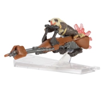 Star Wars Micro Galaxy Squadron Imperial Speeder Bike (Flaming) with Paploo thumbnail