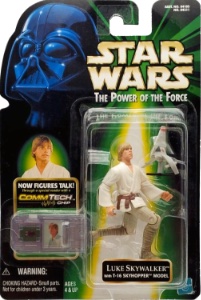 Star Wars Power of the Force Luke Skywalker (CommTech - with T-16 Skyhopper Model)